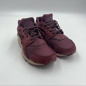 Nike Air Huarache Run Lace Up Shoes Burgundy BV1170-600 Women's 6.5